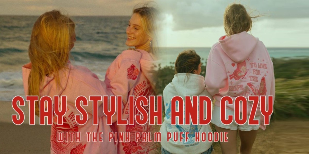 Radiate Confidence: The Bold Charm of the Pink Palm Puff Hoodie