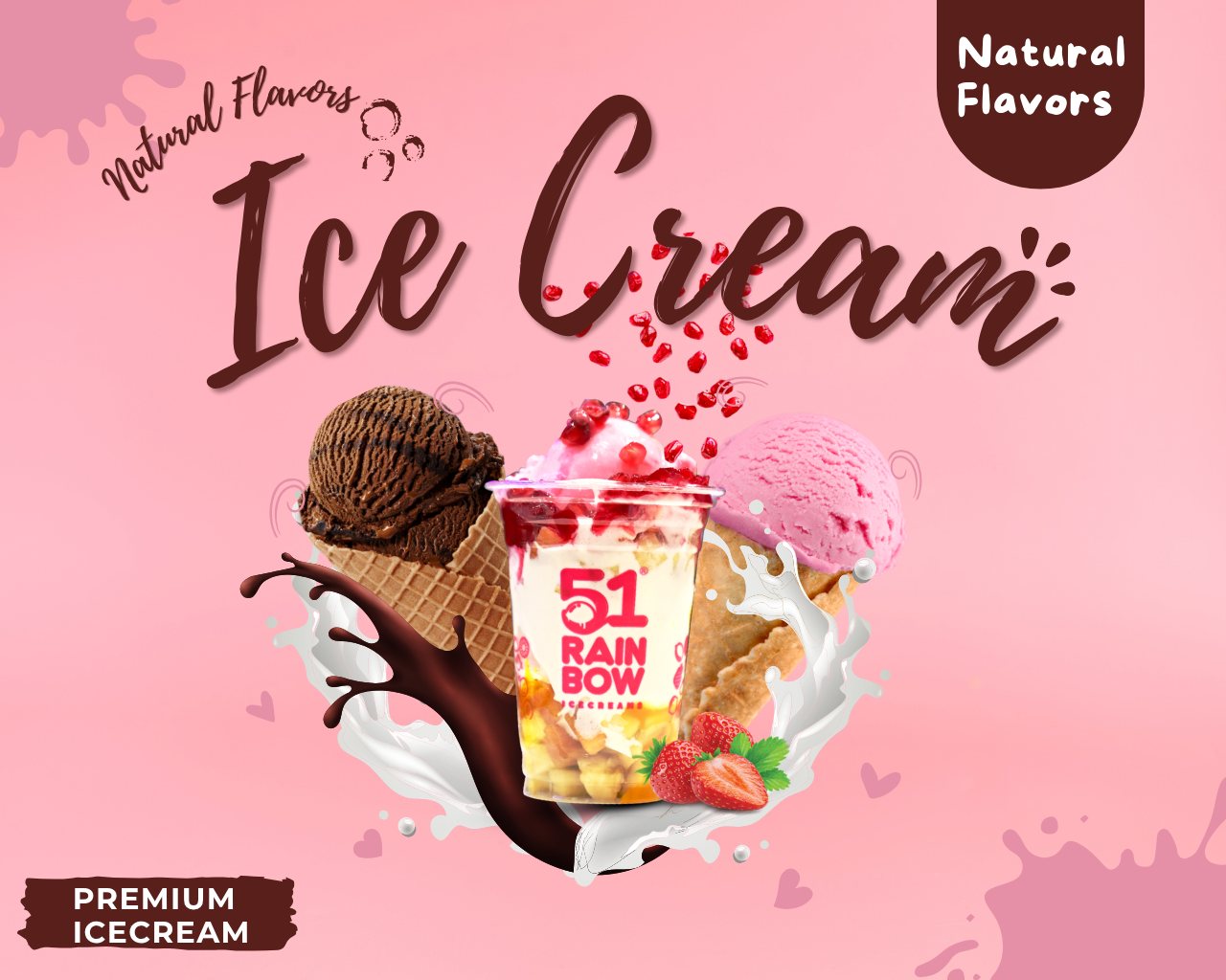 Popular Ice Cream Flavors Made with Natural Ingredients - 51 Rainbow Icecream