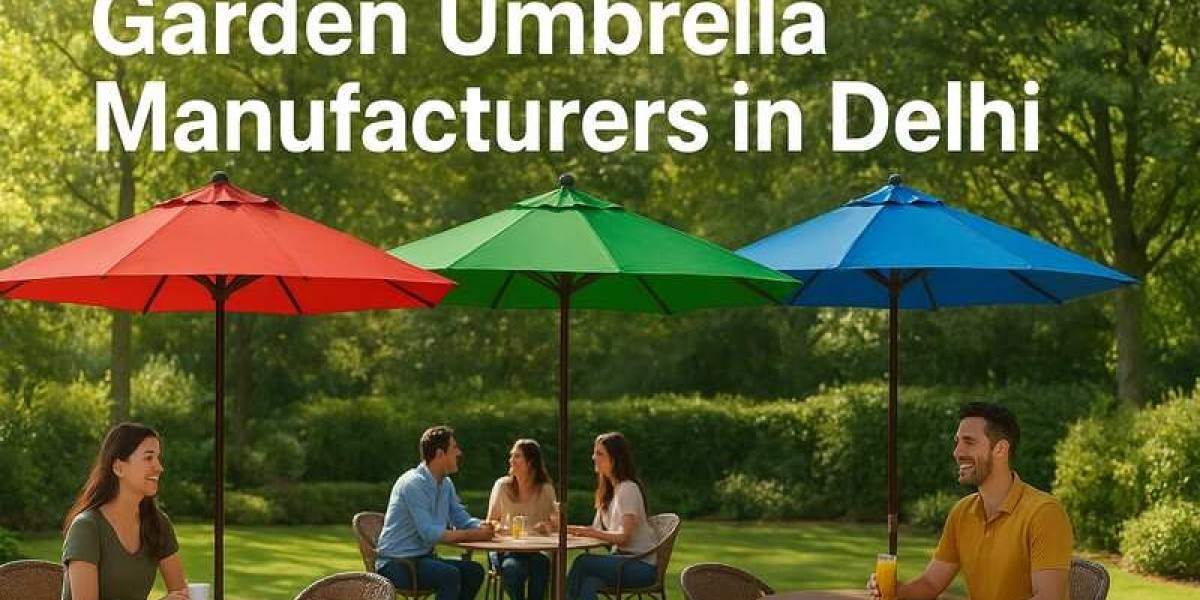 Where can you usually find a garden umbrella?